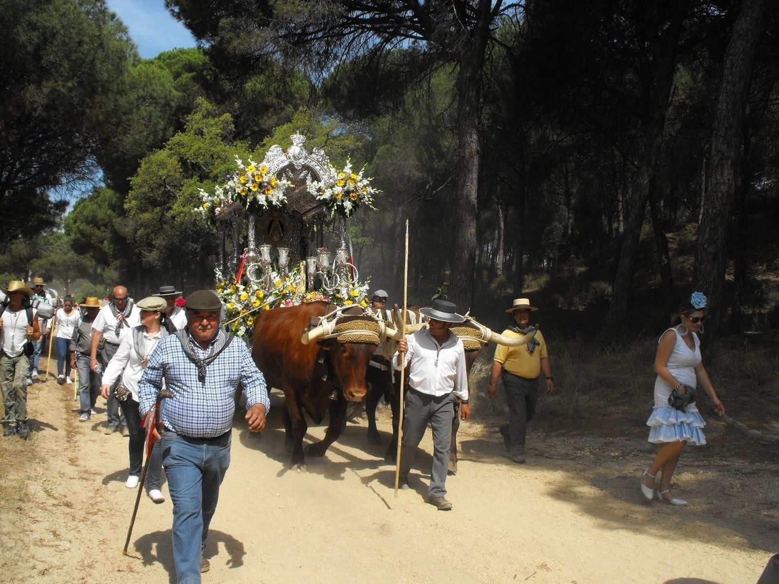 Peregrinos de Moguer en 2012.