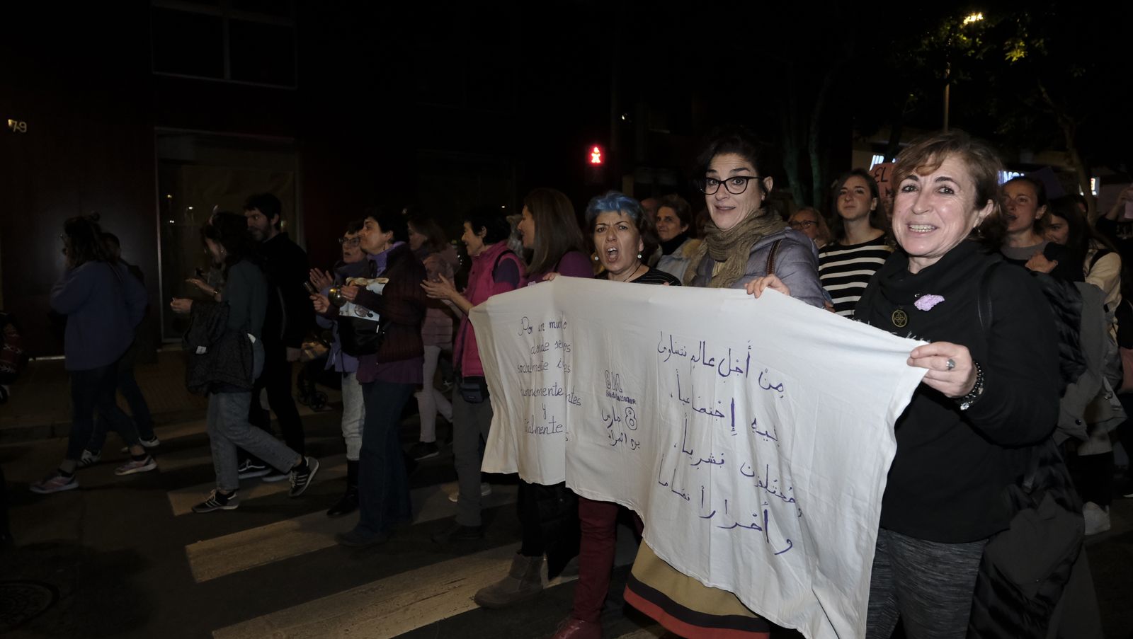 Imágenes de las manifestaciones por el Día de la Mujer en Almería