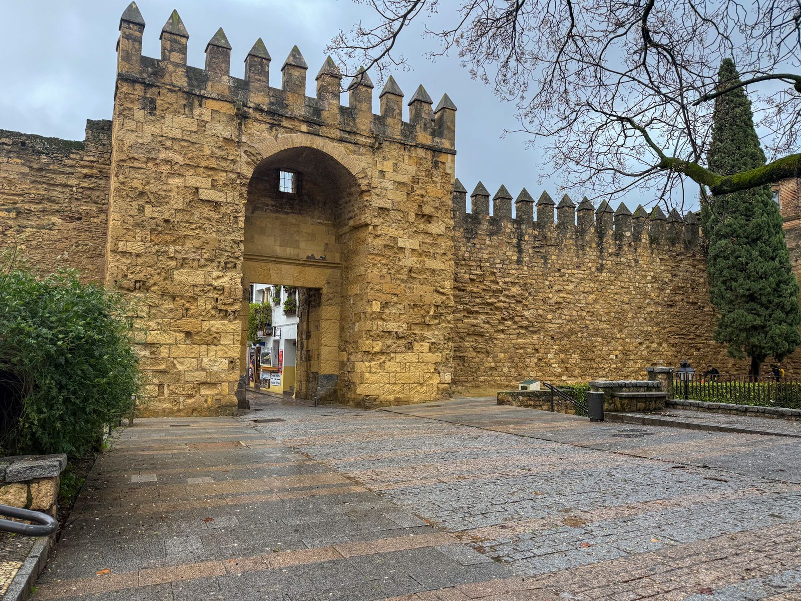 Las fuertes rachas de viento y la lluvia dejan las calles de Córdoba vacías