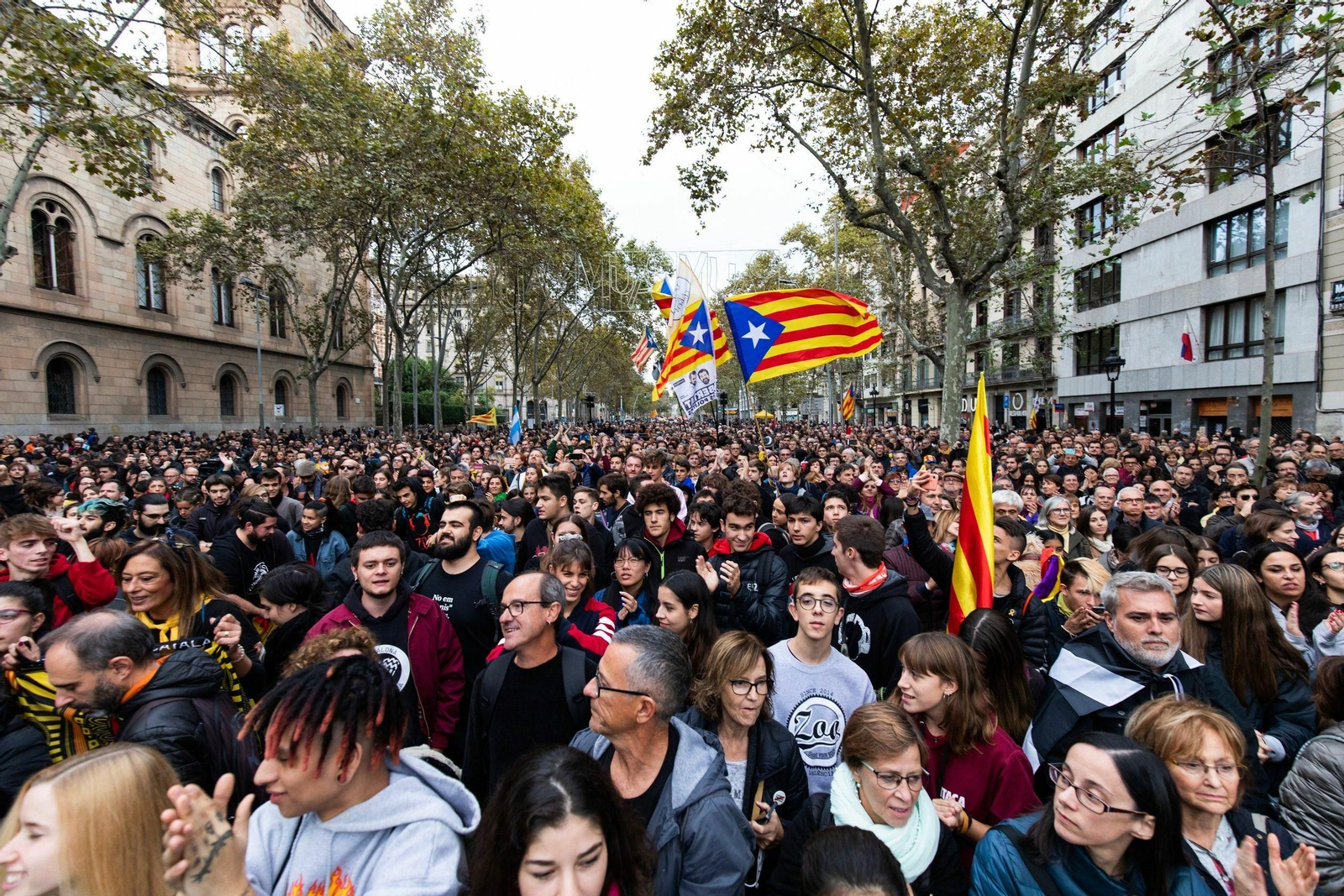Convocatoria de Tsunami Democràtic en Barcelona.