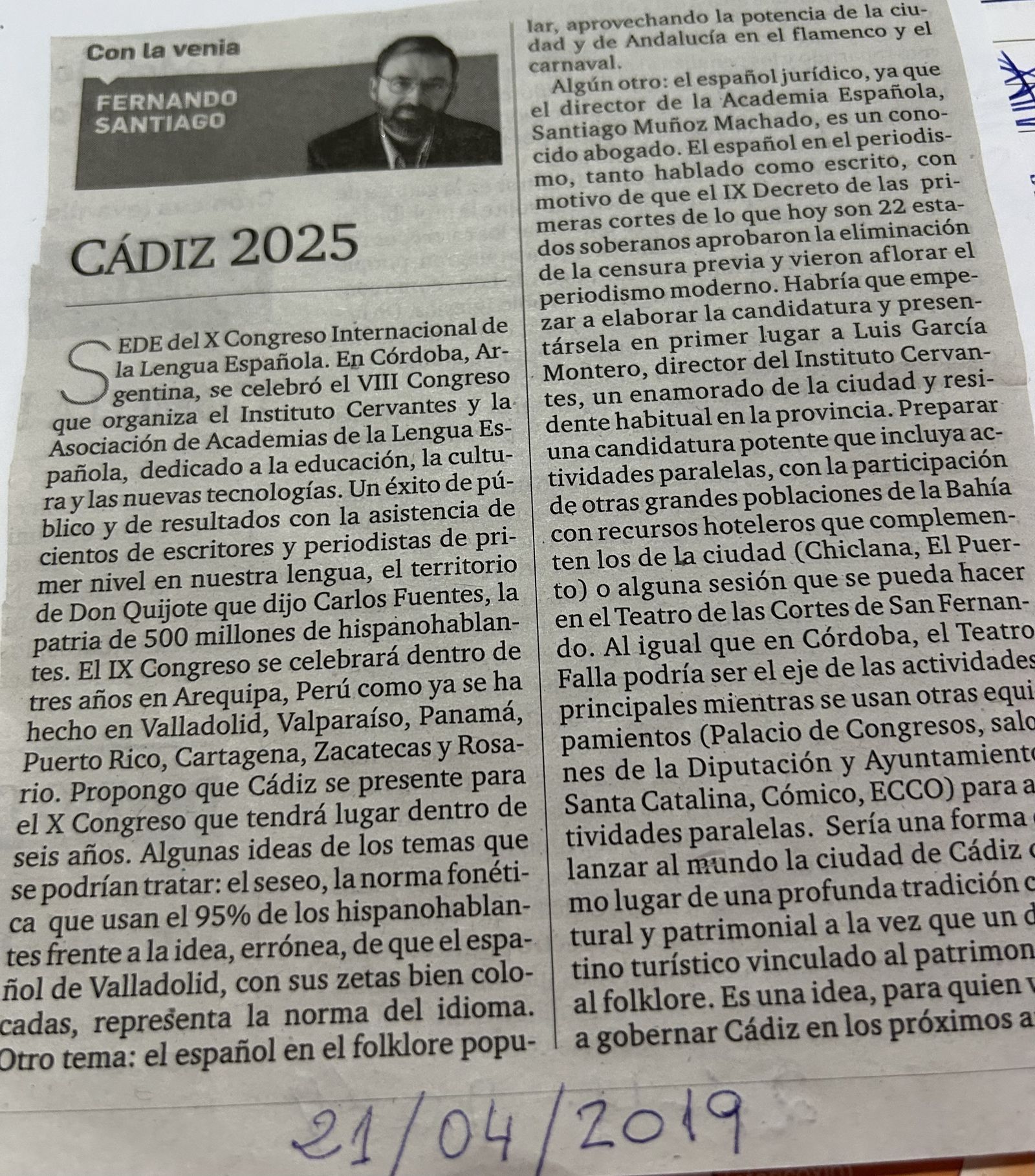 Modestamente. Hace cuatro años.