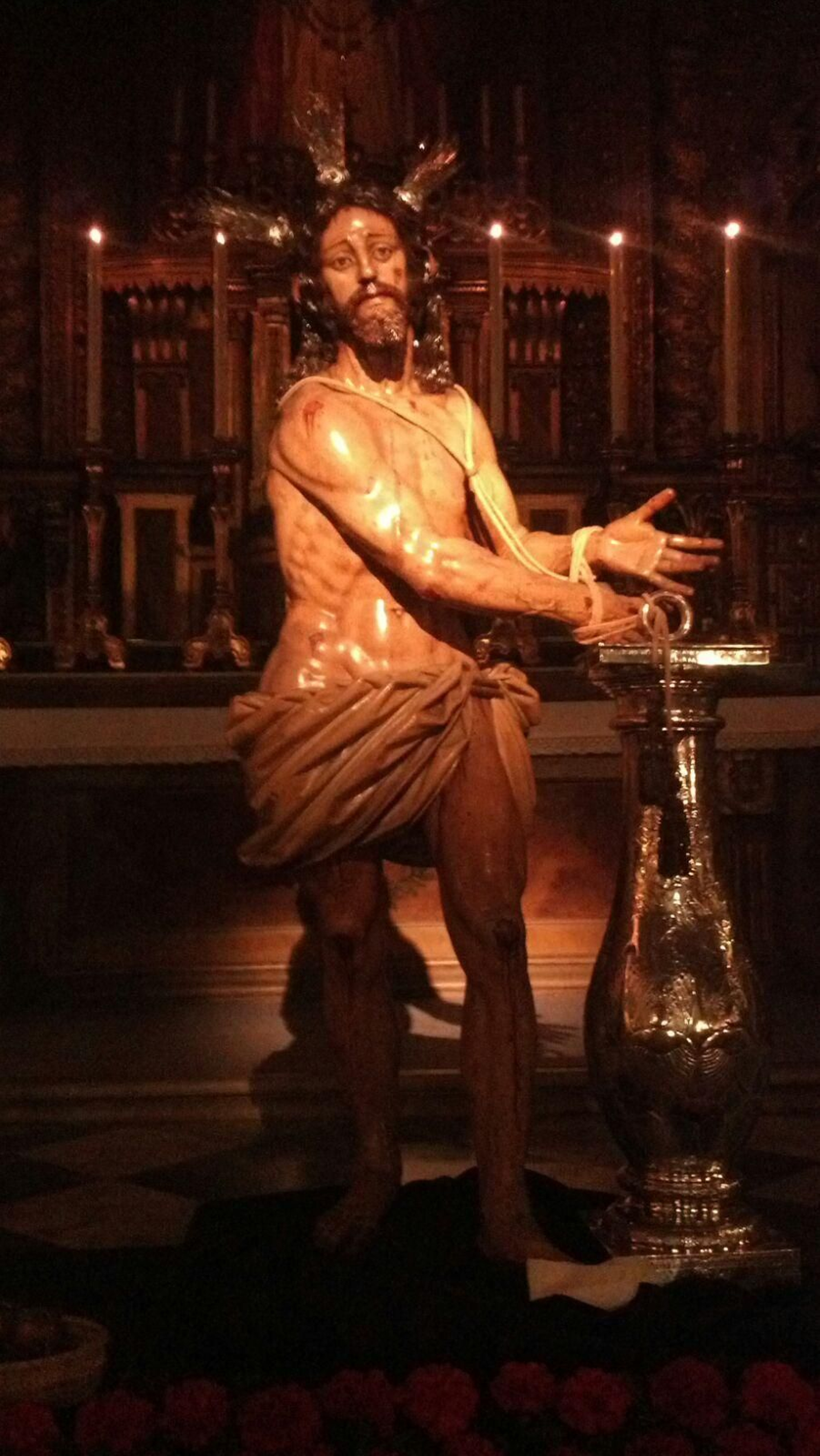 El Cristo de la Columna de la hermandad de la Santa Caridad.