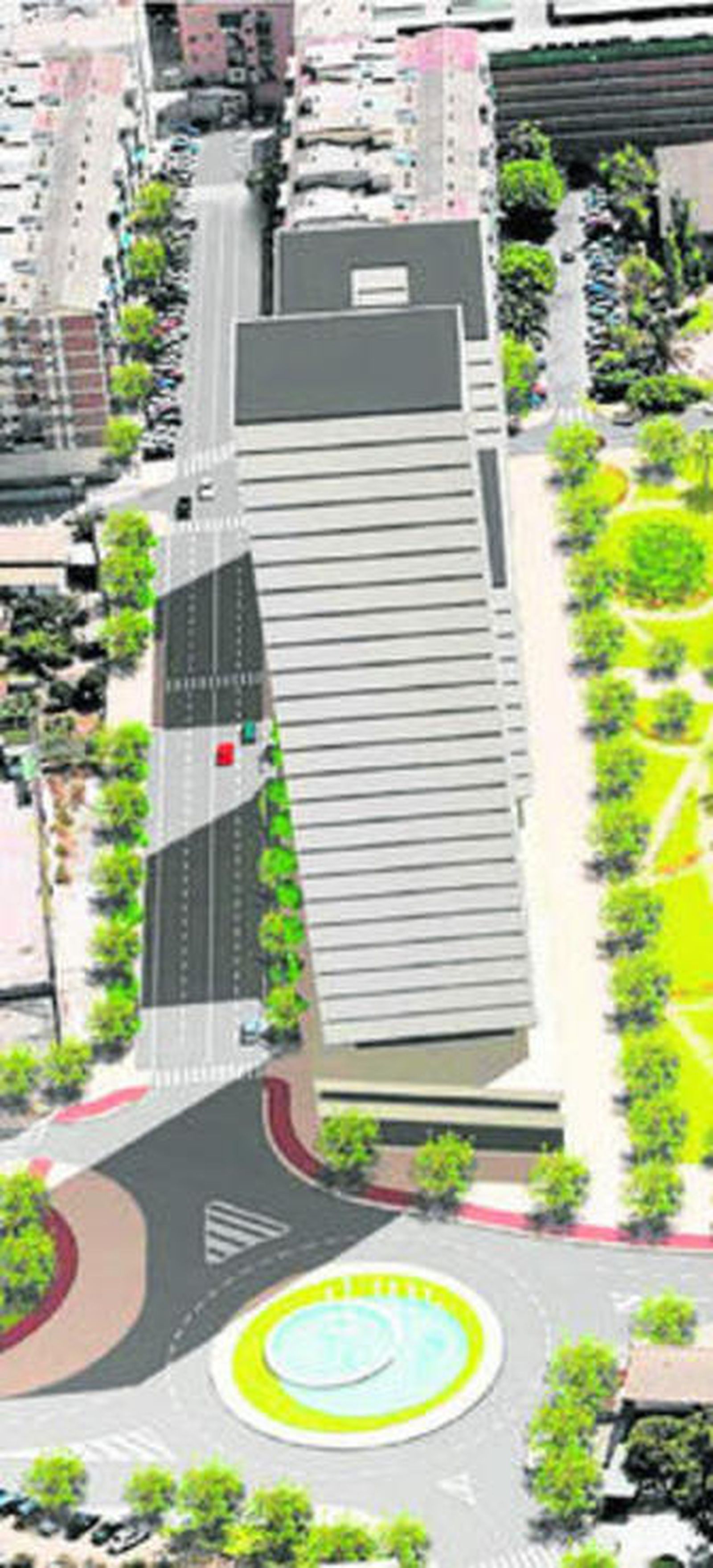 Imagen del edificio en altura contemplado en el sector de Santa Rufina.