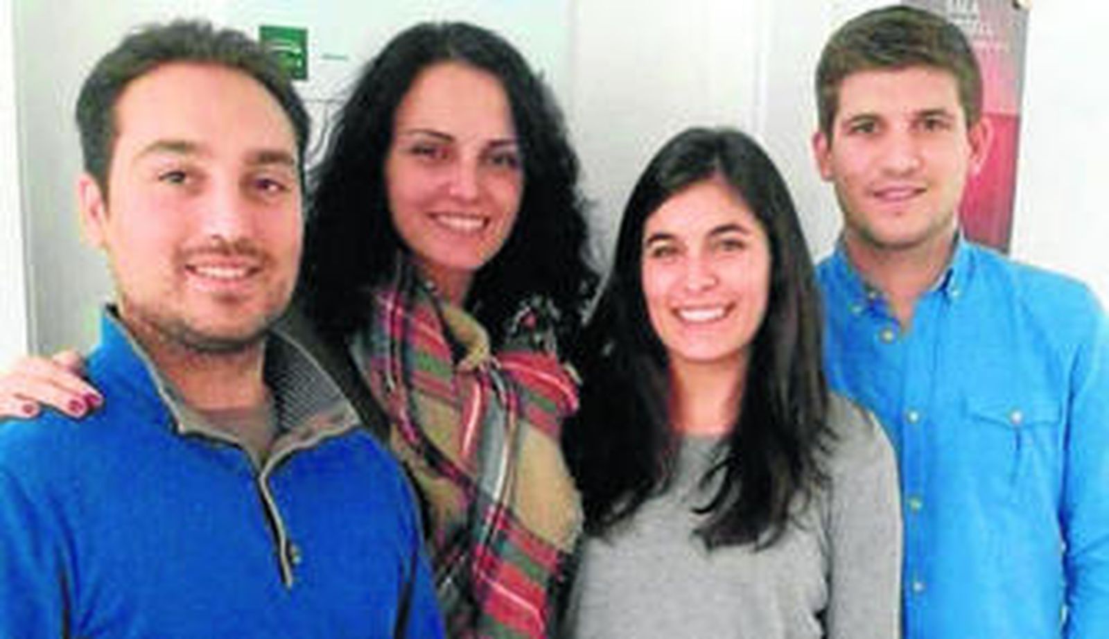 Los cuatro jóvenes de Osuna que han actuado como gestores del programa.