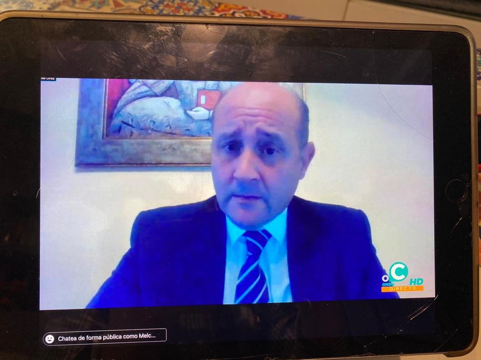 Juancho Ortiz explica que se van a ausentar del debate del punto en el Pleno telemático.