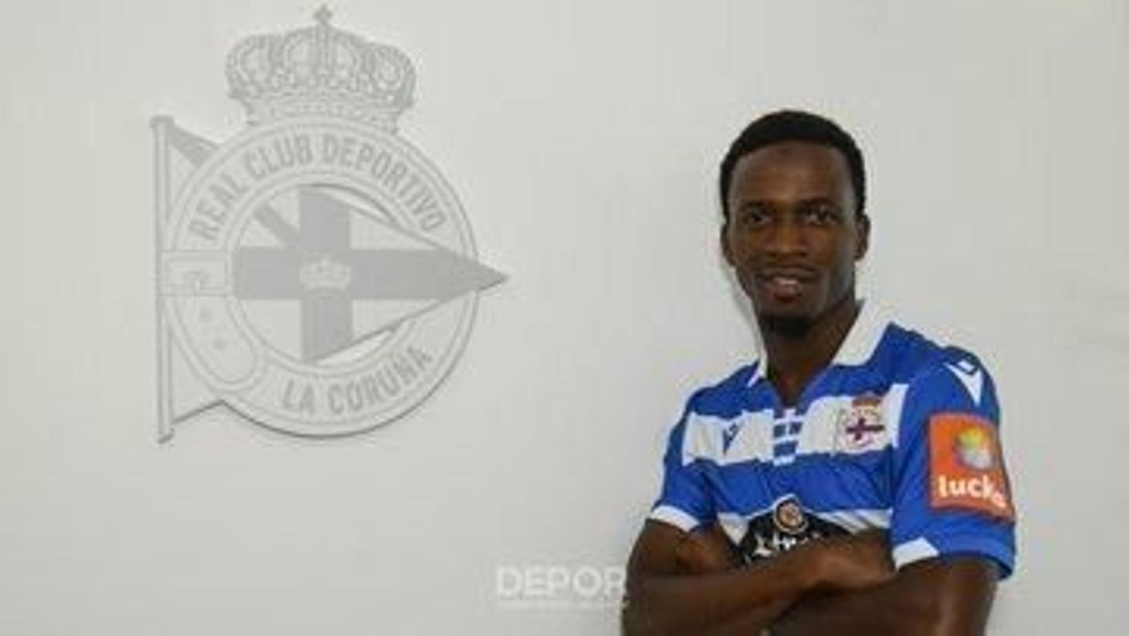 Mamadou Koné, con la camiseta del Dépor. Mamadou Koné, con la camiseta del Dépor.
