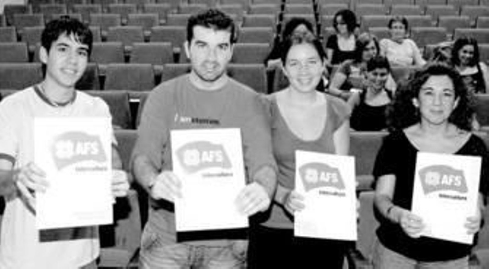 David Aguilera, Marco Alcalá, África Casasola y Gelen López son jóvenes voluntarios de AFS.