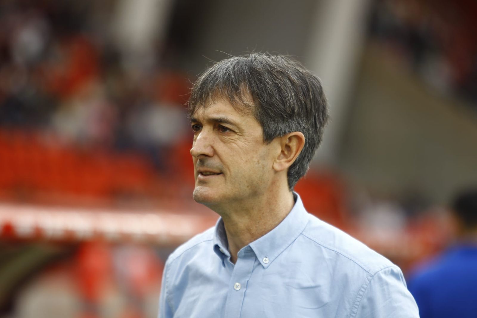 Pacheta durante el partido en el UD Almería Stadium