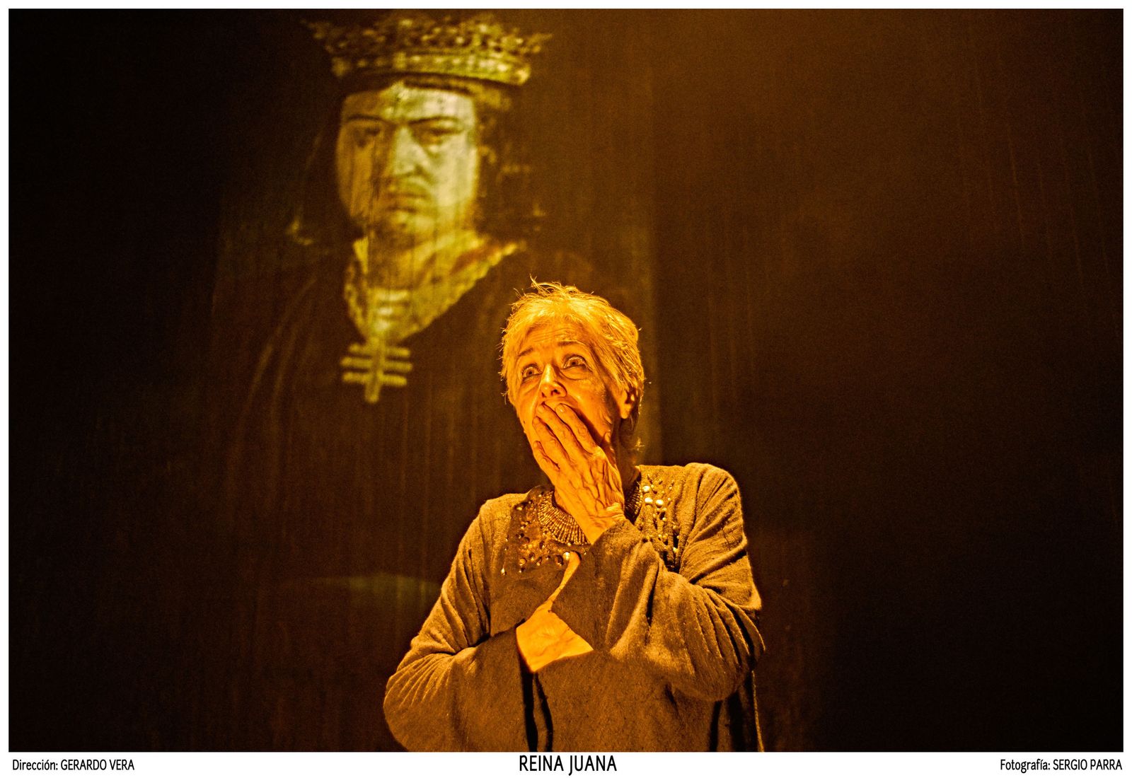 Concha Velasco, en uno de los momentos de la representación de la obra de teatro 'Reina Juana'.