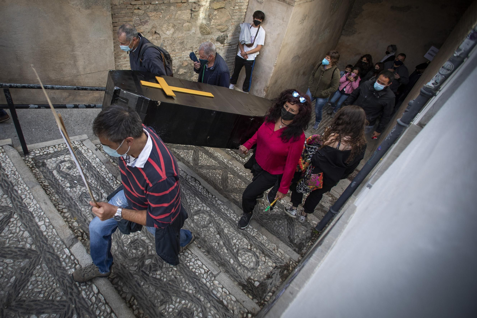 Manifestación de los vecinos del Albaicín por la inseguridad en el barrio