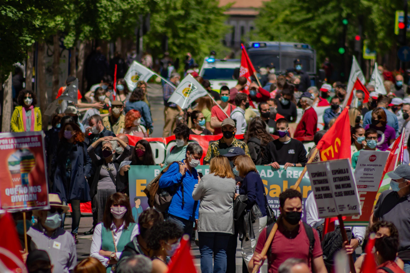 Fotos: Manifestación del 1º de Mayo en Granada