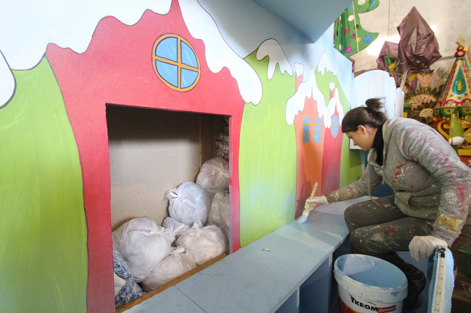 Preparativos de la Cabalgata de Reyes Magos.