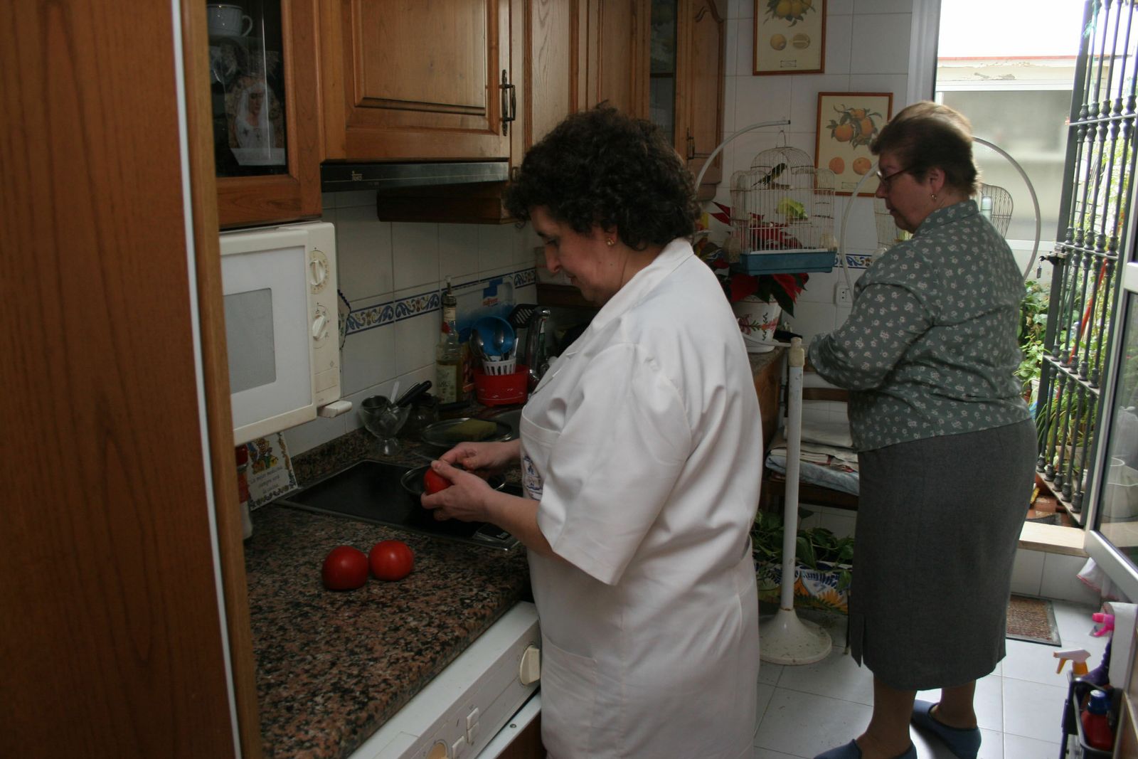 Ayuda a domicilio a una persona mayor en un municipio de Sevilla.