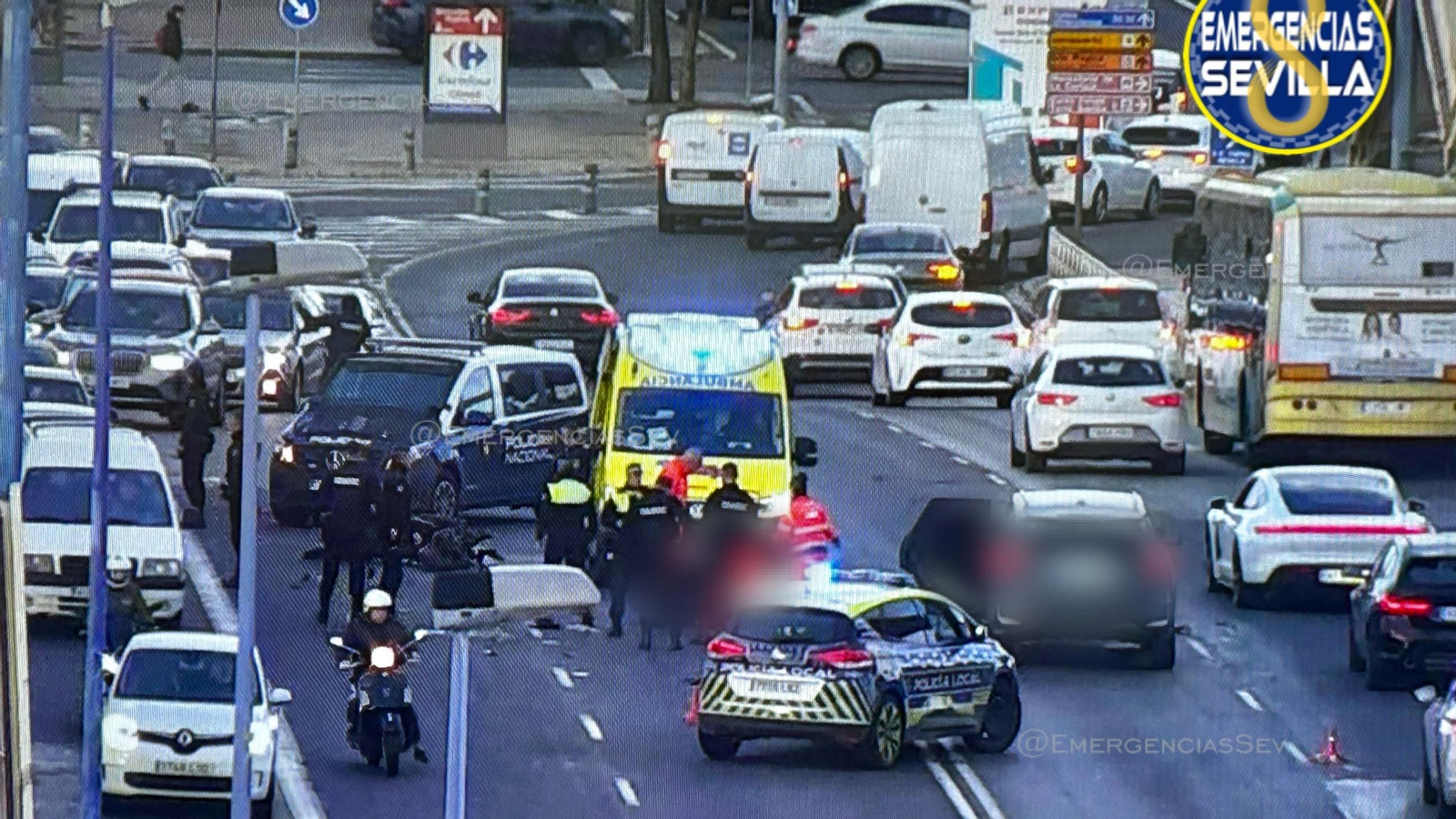 Muere un motorista en el puente del Cristo de la Expiración.