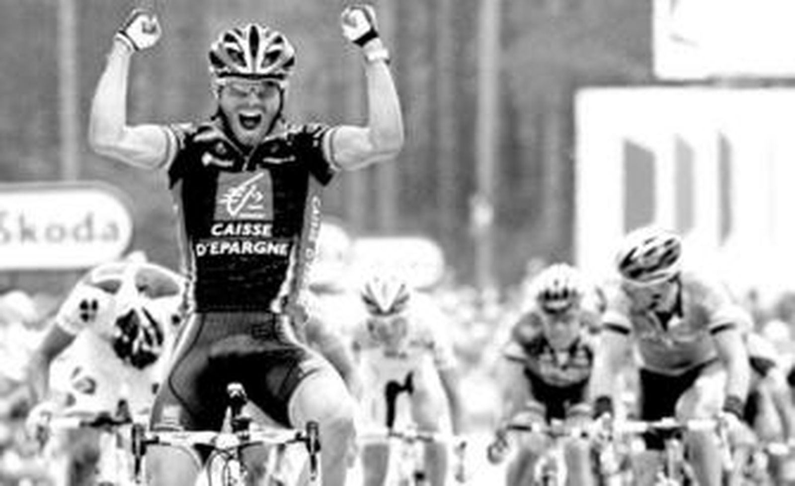 El murciano Alejandro Valverde, exultante tras ganar la primera etapa.