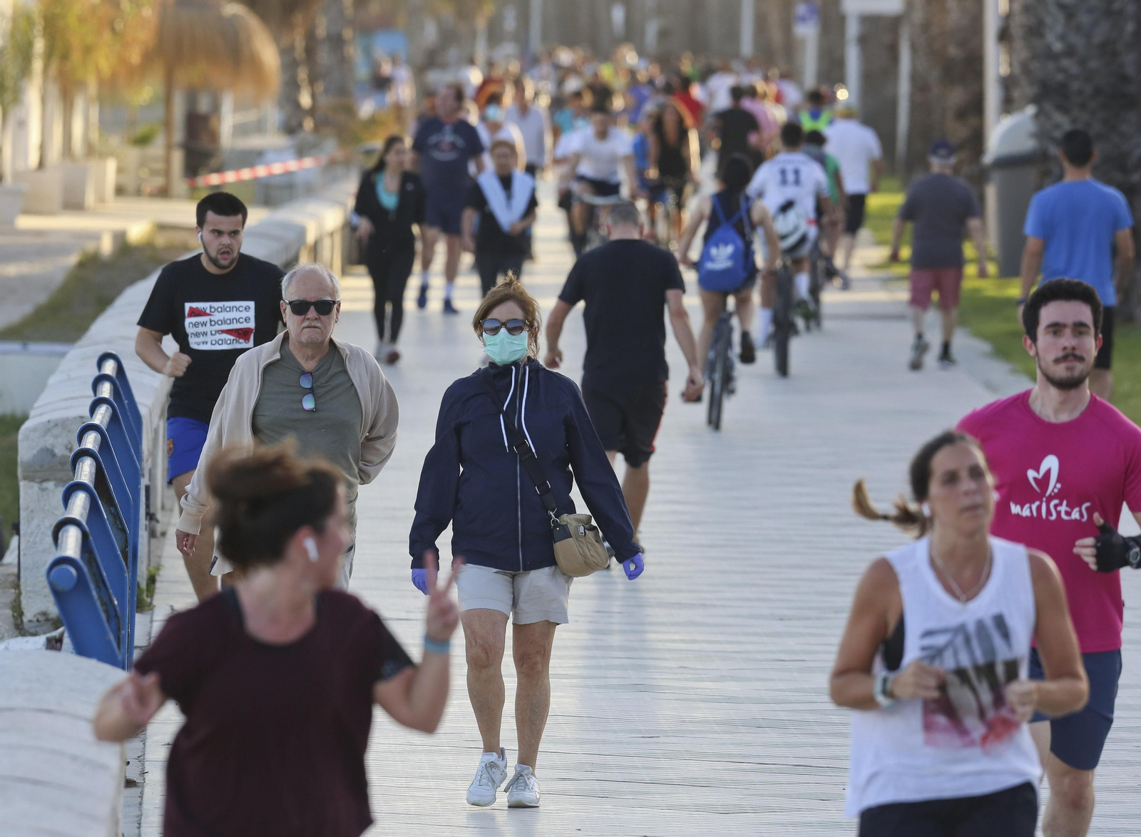 Las fotos de las concentraciones en el paseo marítimo de Málaga