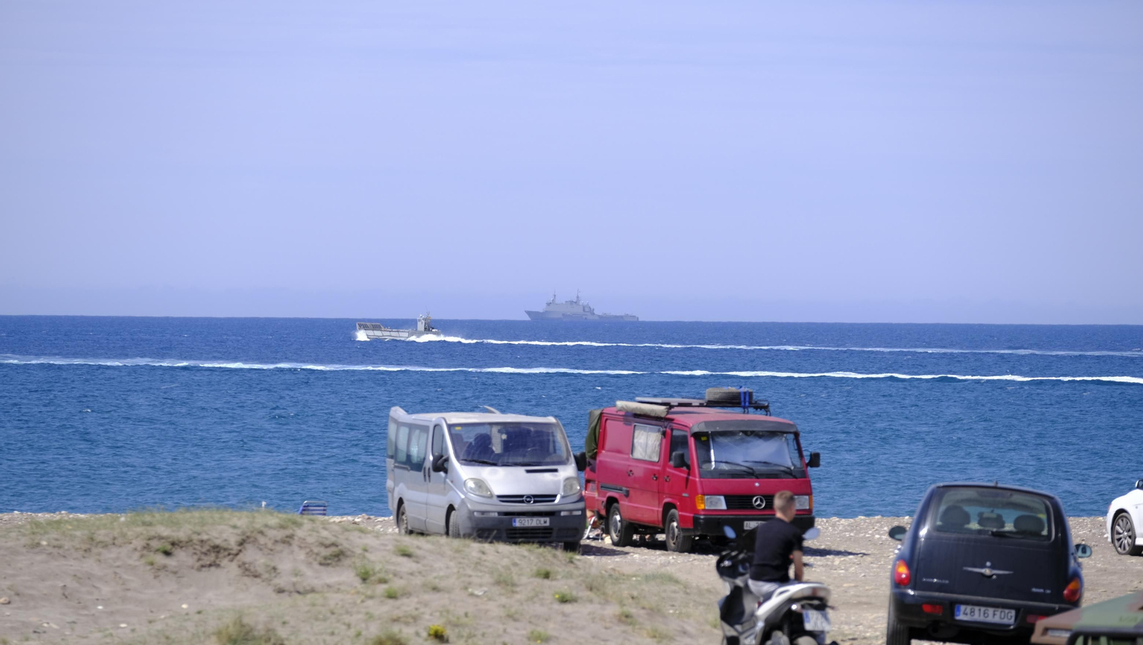 Desembarco de la Infantería de Marina en la Playa del Perdigal, en El Alquián-Almería