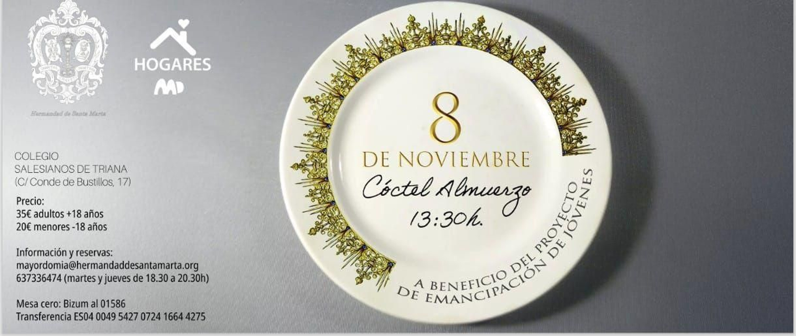 Cartel anunciador de este octavo almuerzo benéfico