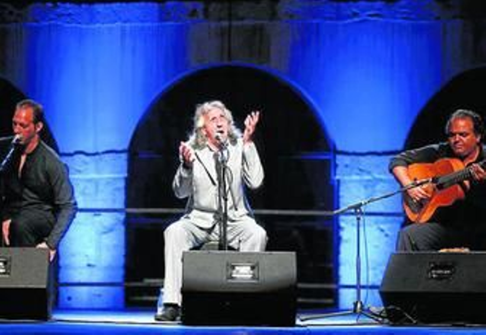 Capullo de Jerez, en un recital. Capullo de Jerez, en un recital.