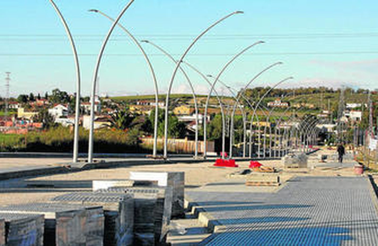 Una imagen de las obras de desdoble del Camino del Juncal.