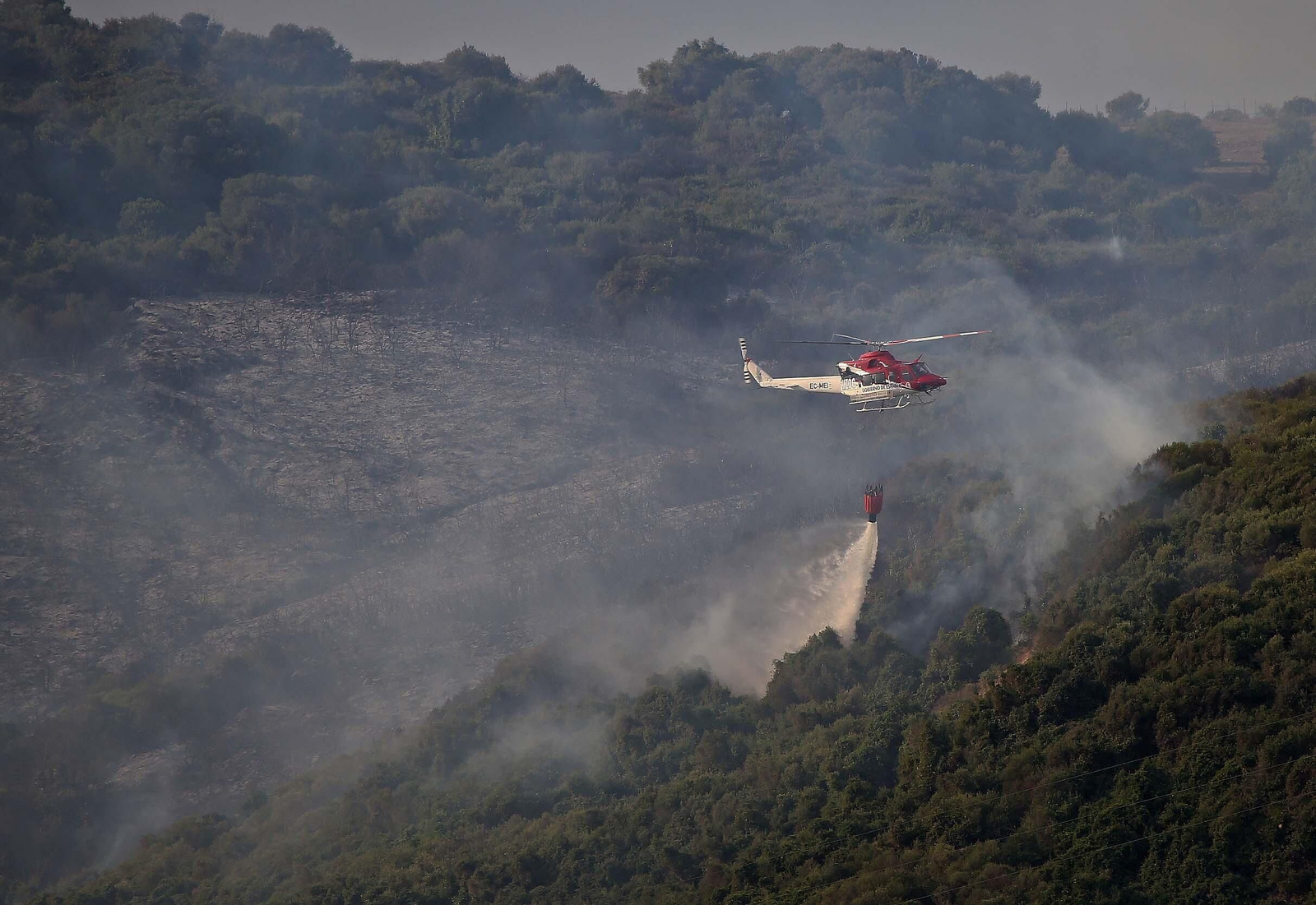 El incendio forestal  de Algeciras, en imágenes