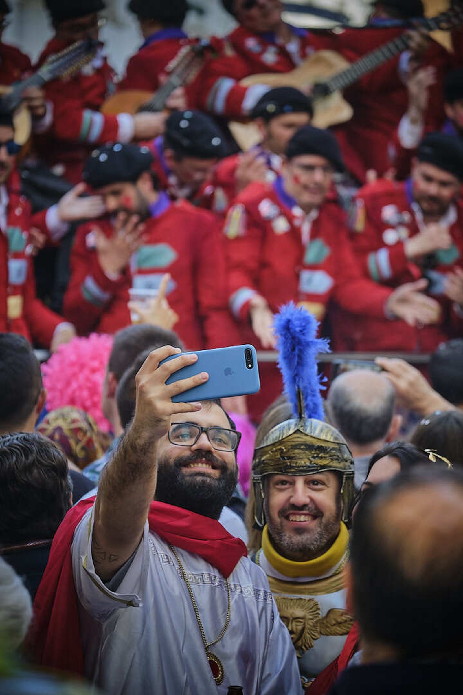 Selfie frente al coro 'El protestante'.
