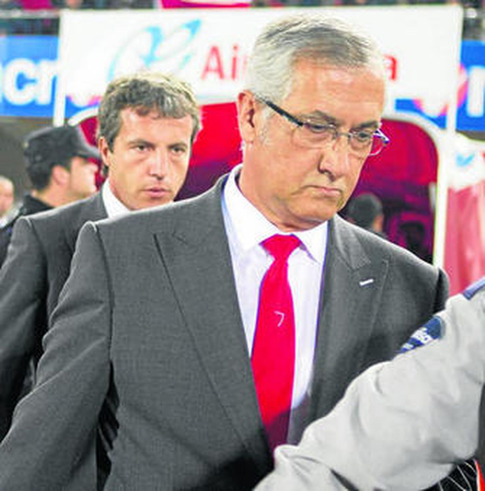 Gregorio Manzano, tras salir del vestuario.