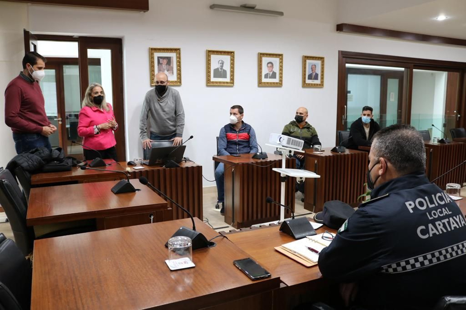 Sesión formativa de la Policía Local de Cartaya.