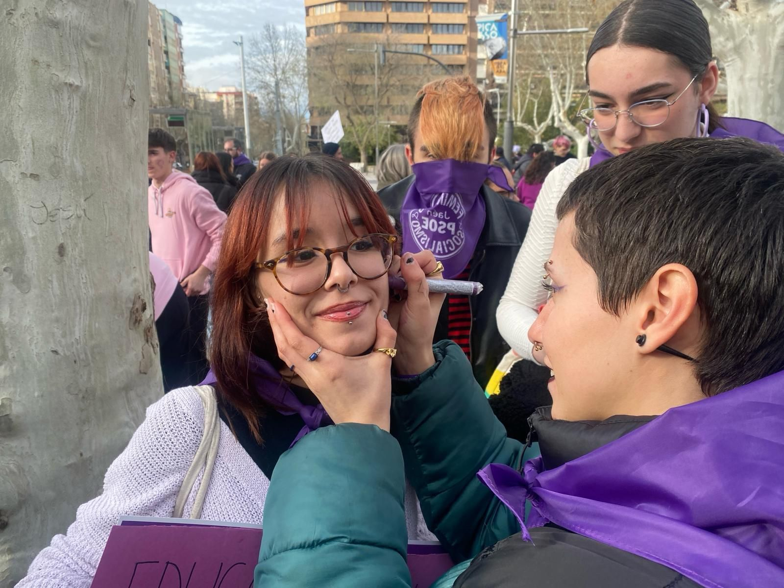 Manifestación del Día Internacional de la Mujer en Jaén.