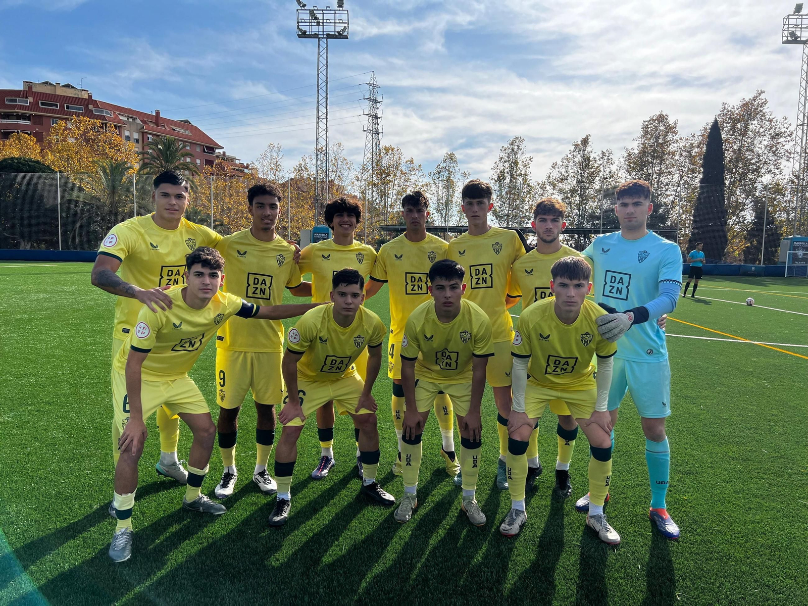 Once presentado por el conjunto almeriense en su encuentro frente al Marbella de este domingo.