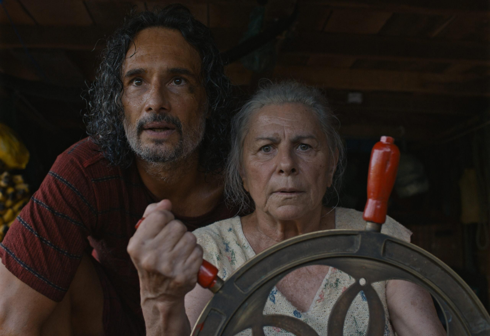 Rodrigo Santoro y Denise Weinberg en una imagen del filme.