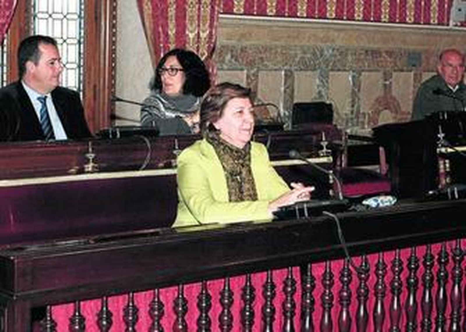 Josefa Medrano, única concejal de IU en el Pleno de ayer.