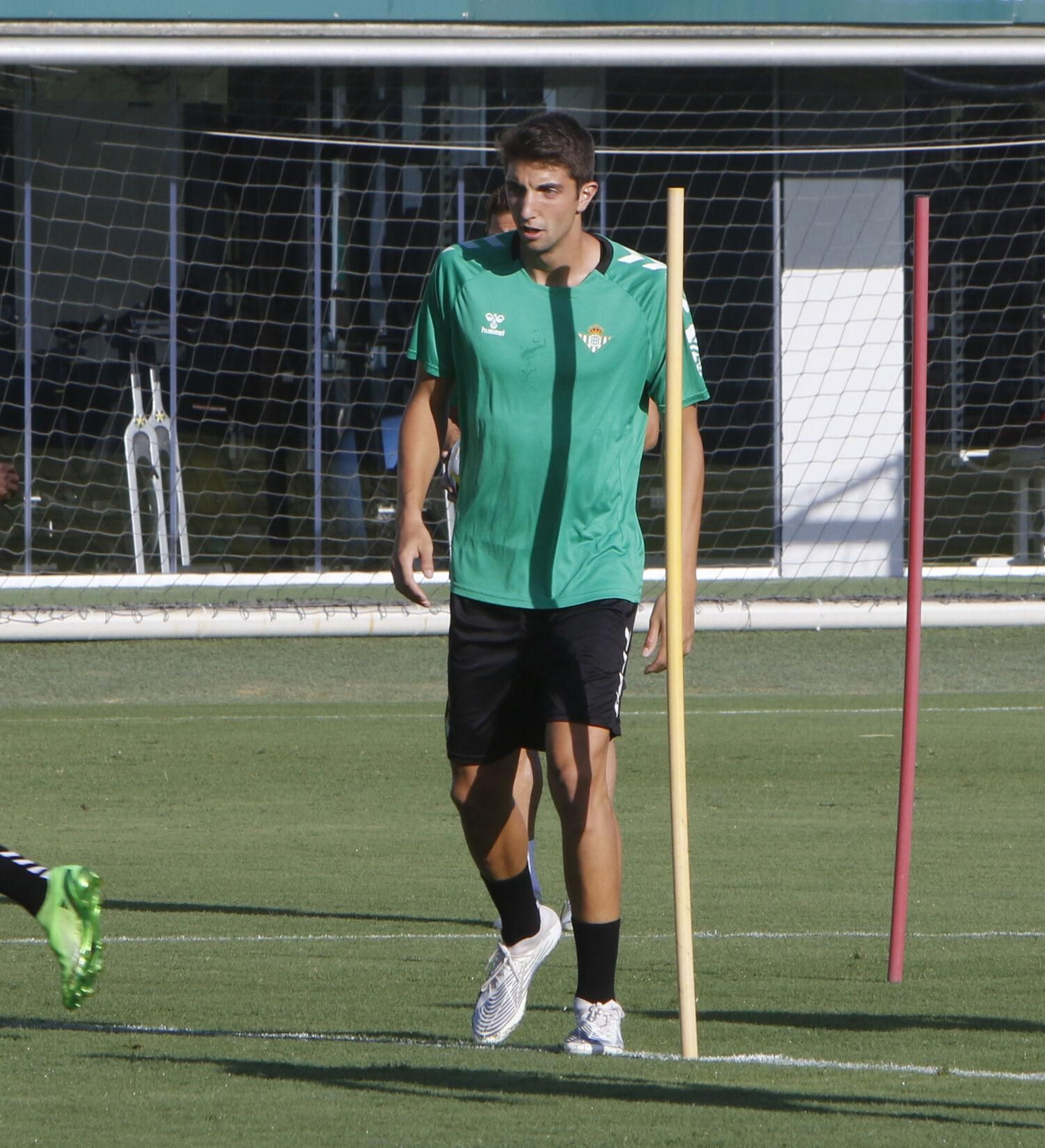 Édgar, en un entrenamiento en la Ciudad Deportiva Luis del Sol.