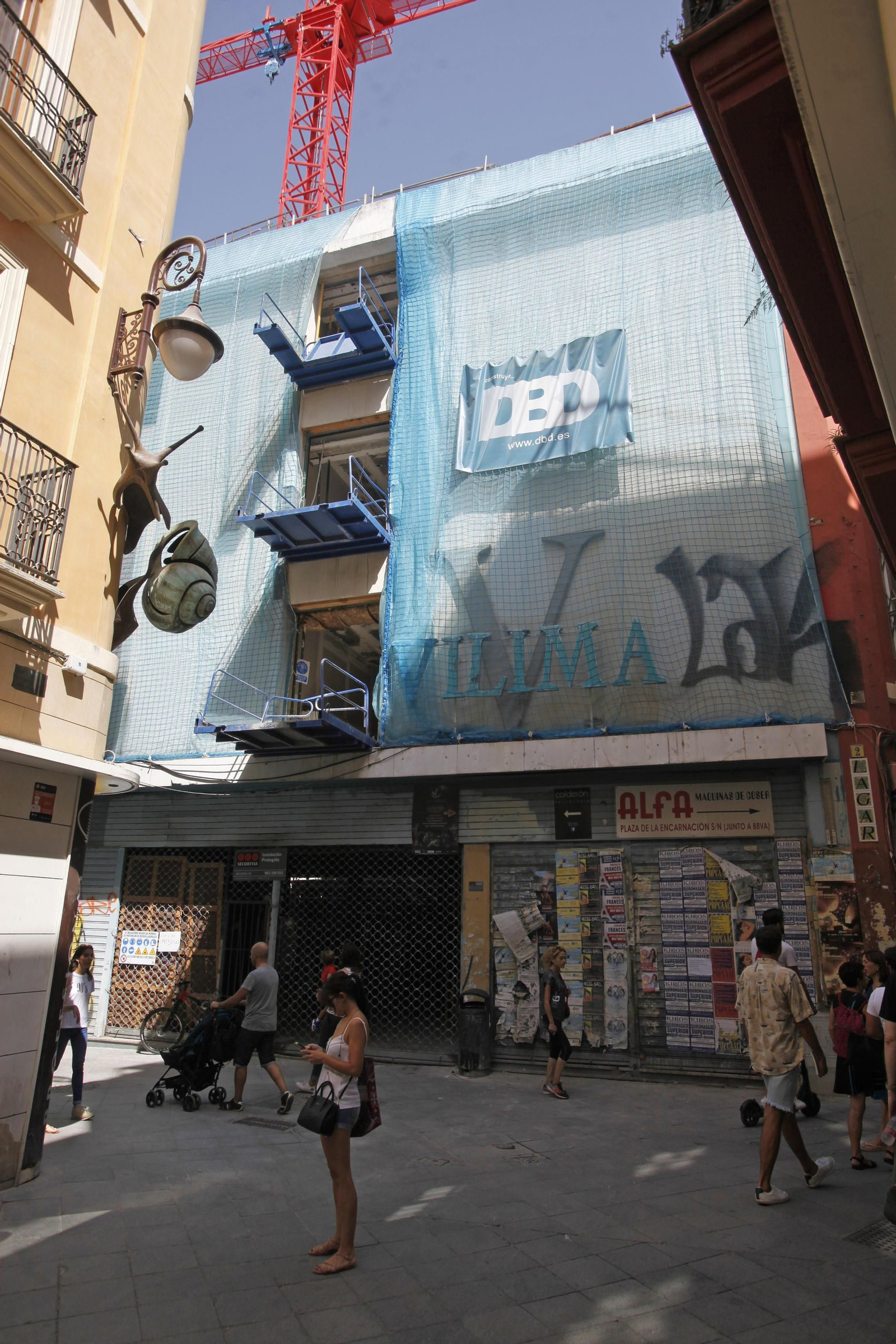 El viejo edificio de Vilima está en obras para acoger a la cadena H10 Hoteles.