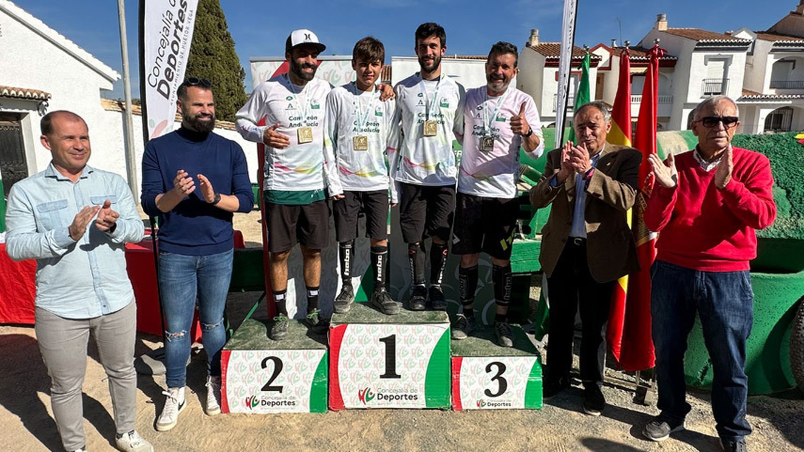 Podio del campeonato andaluz celebrado en Huétor Vega.