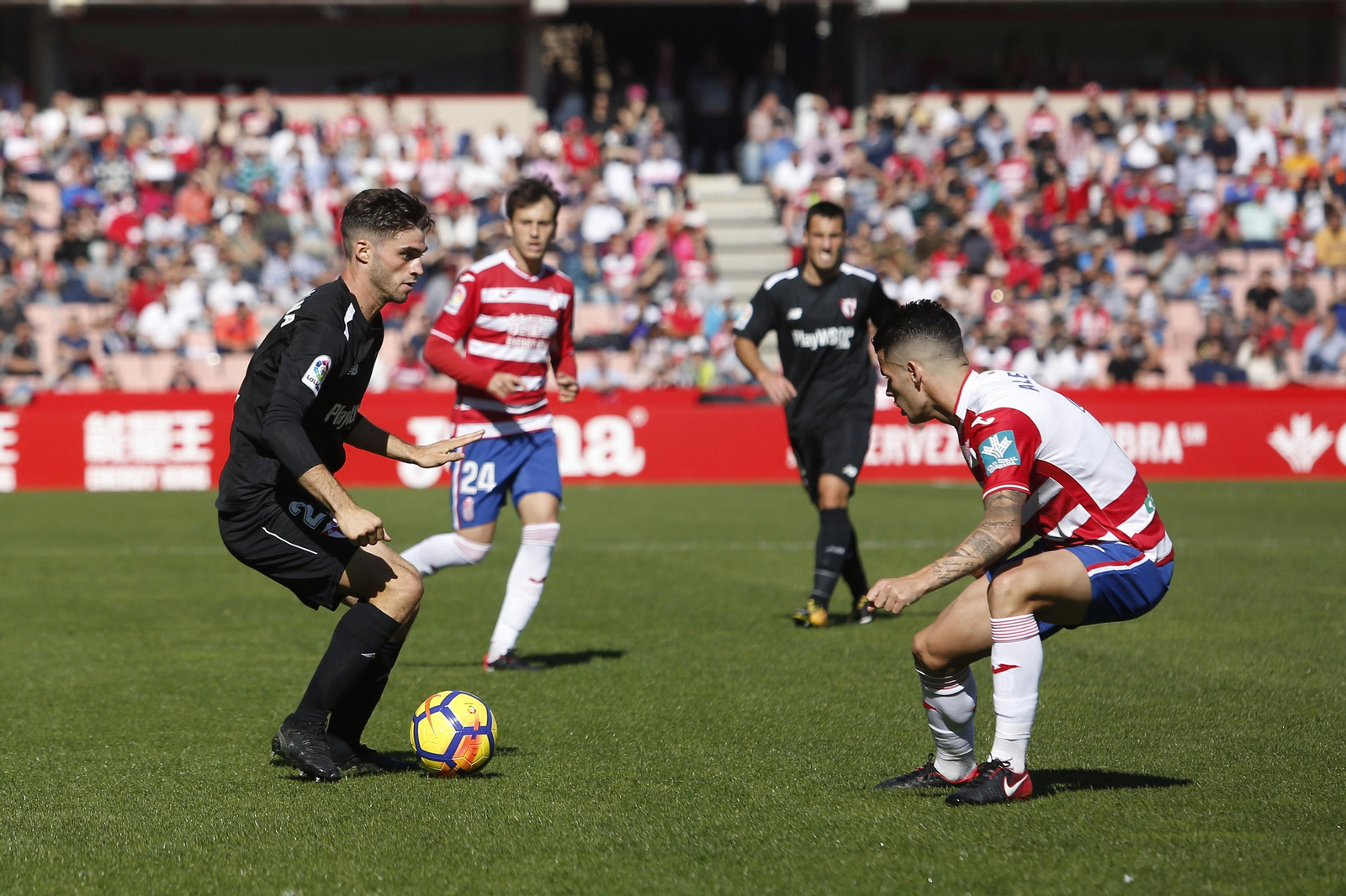 David Carmona, a la izquierda, encara a Álex Martínez, que podría ser su compañero la próxima temporada.