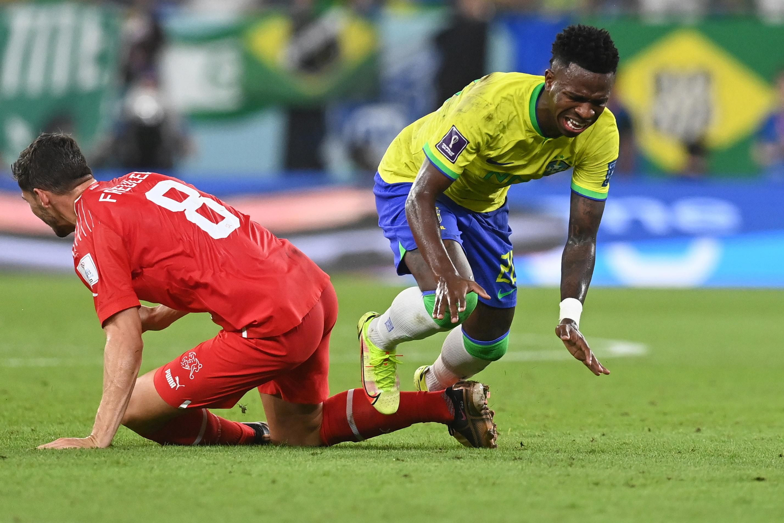 Las imágenes del Brasil - Suiza del Mundial de Qatar