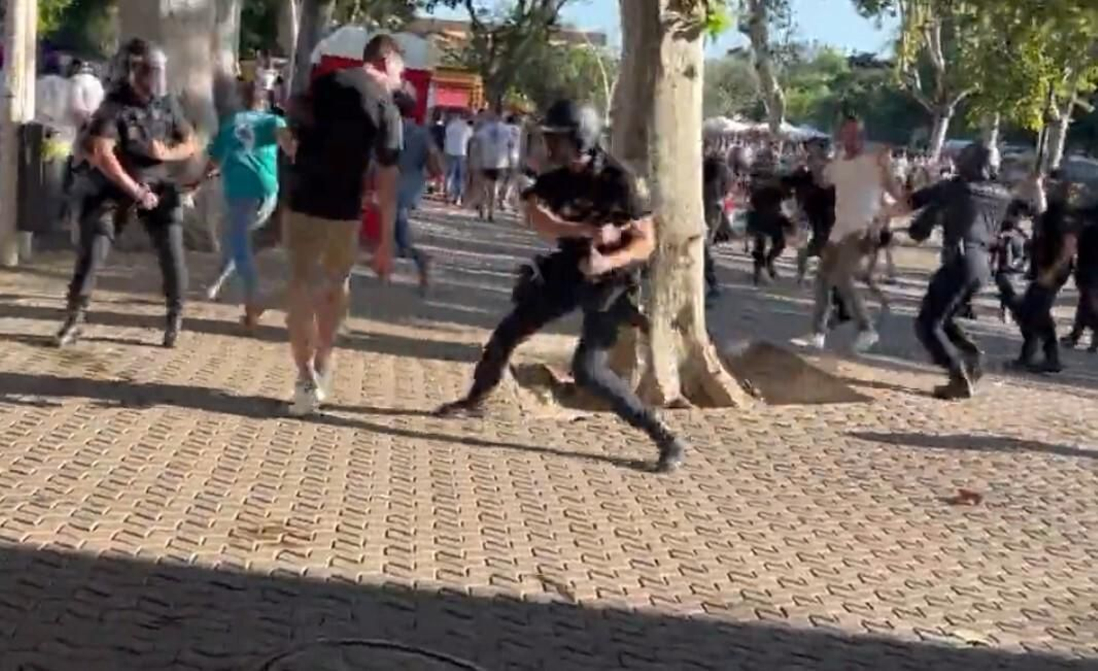Carga policial en la Alameda.