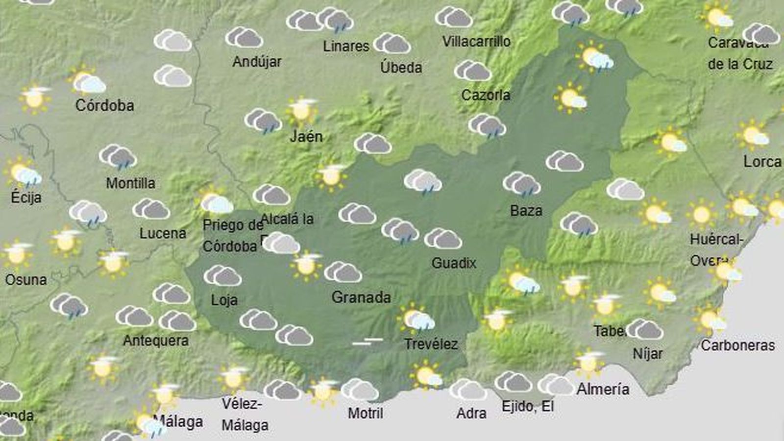 El Tiempo en Granada el 28 de enero de 2025