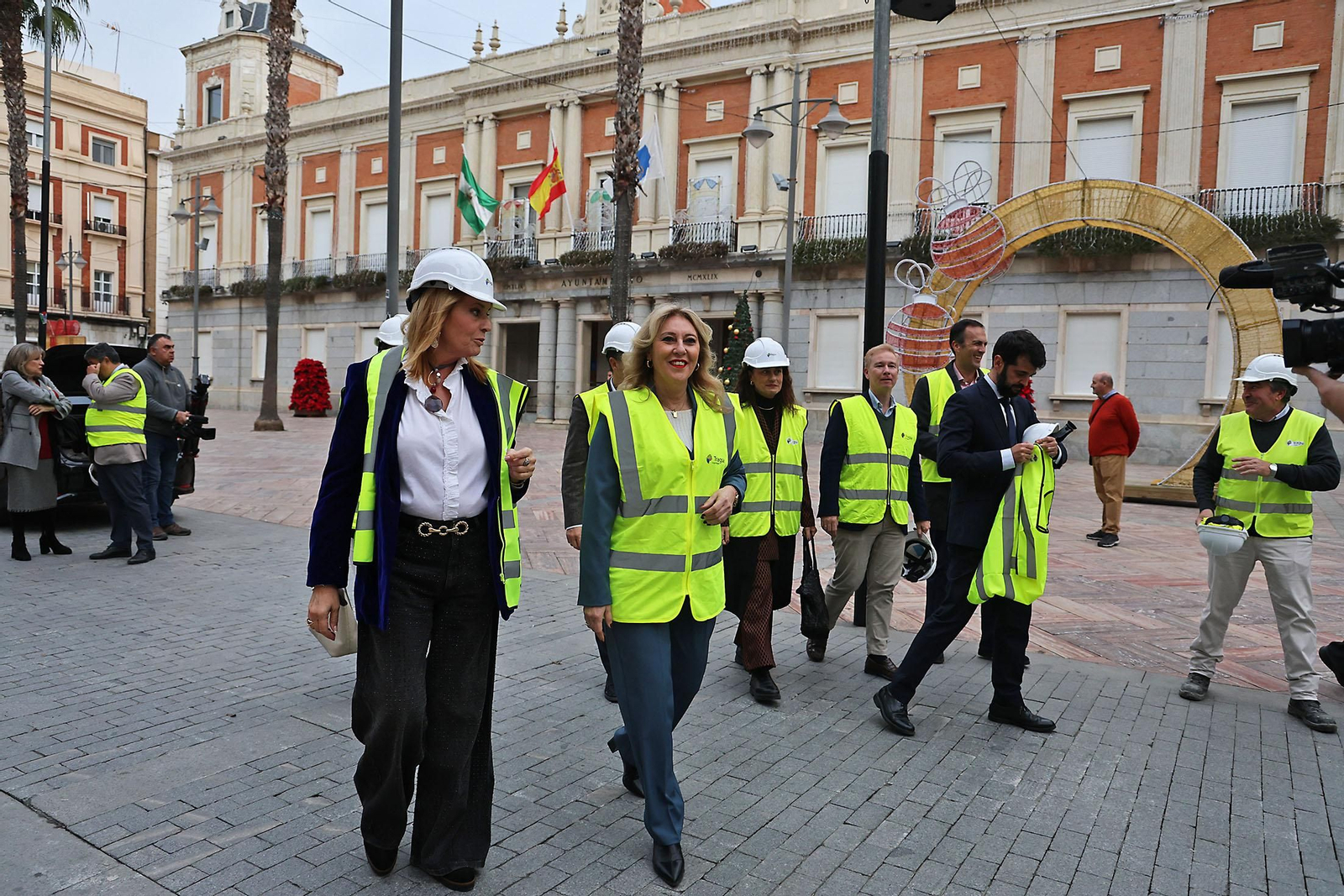 Imágenes de la visita las obras de la antigua Delegación de Hacienda