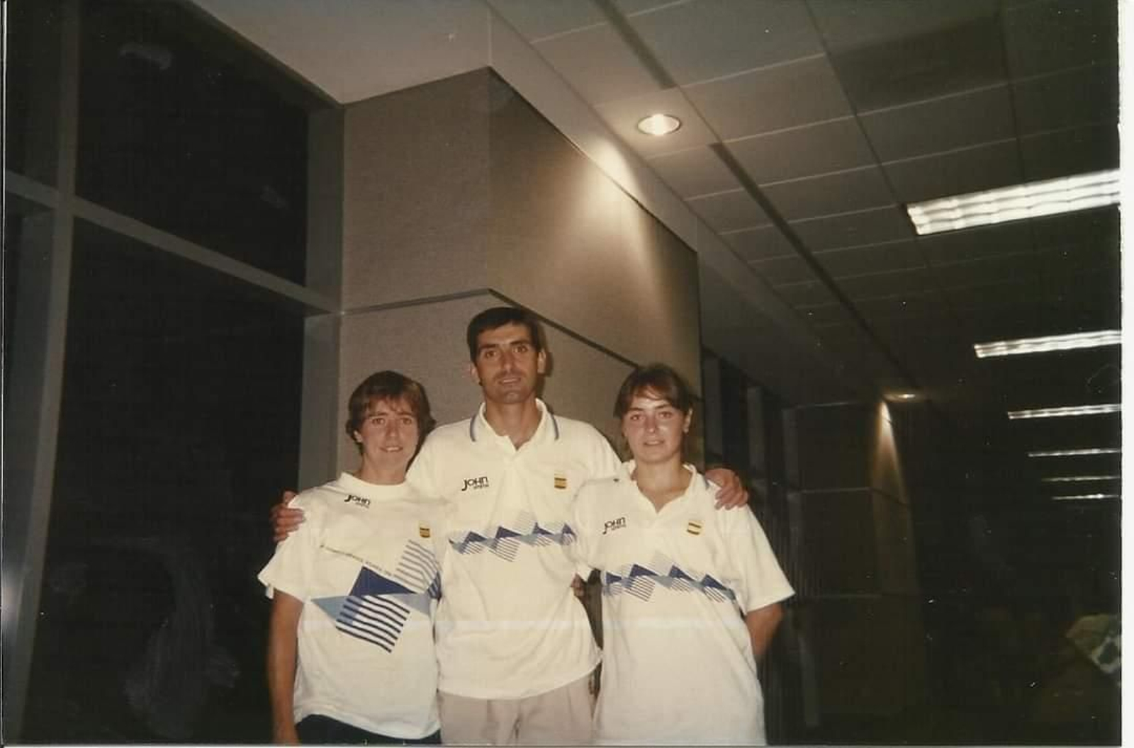 Mónica Rueda, junto a los también jiennenses Manuel Pancorbo y Laura Blanco en Atlanta 96.