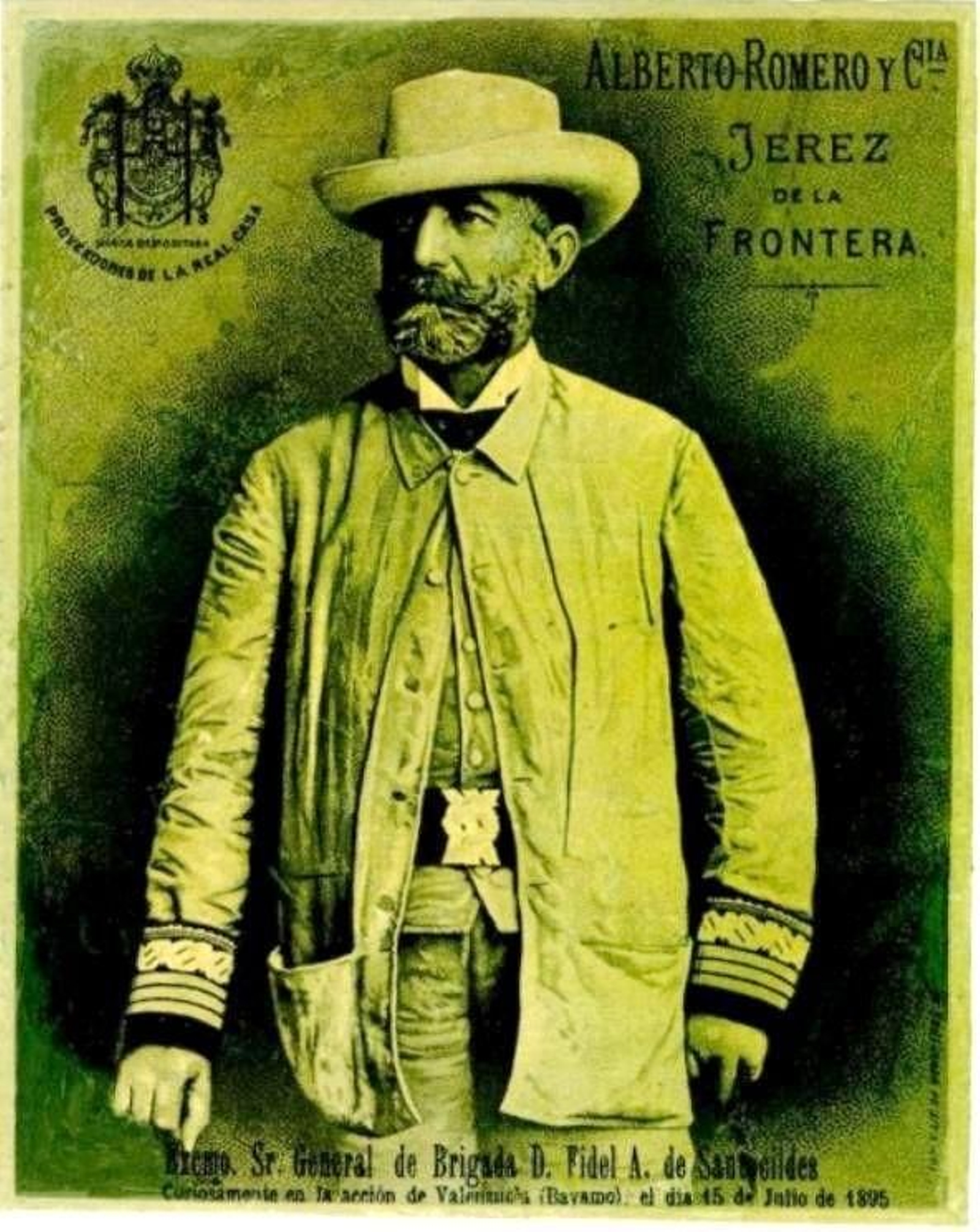 Etiqueta de las bodegas Alberto Romero y Cía. Etiqueta de las bodegas Alberto Romero y Cía.