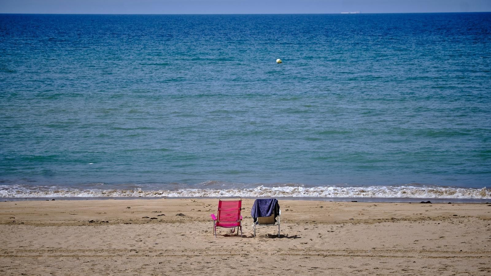 La playa Victoria con mucha menos gente durante el mes de septiembre.