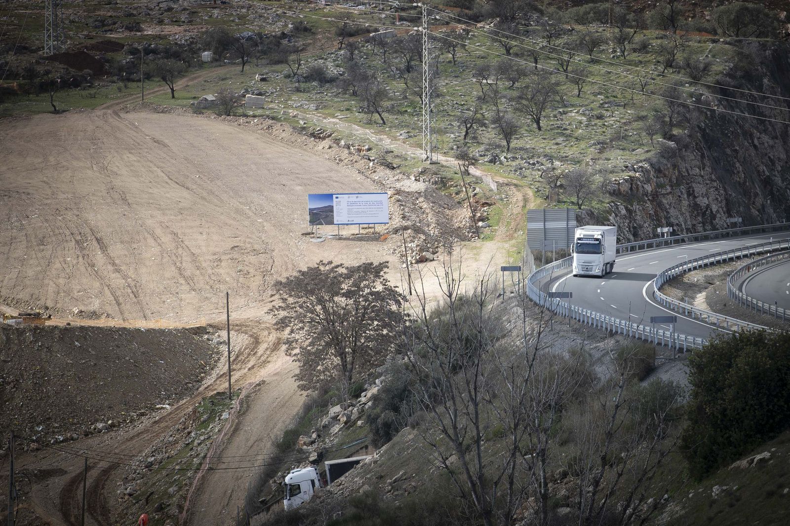Obras en el tramo de A-92 de la Variante de Loja