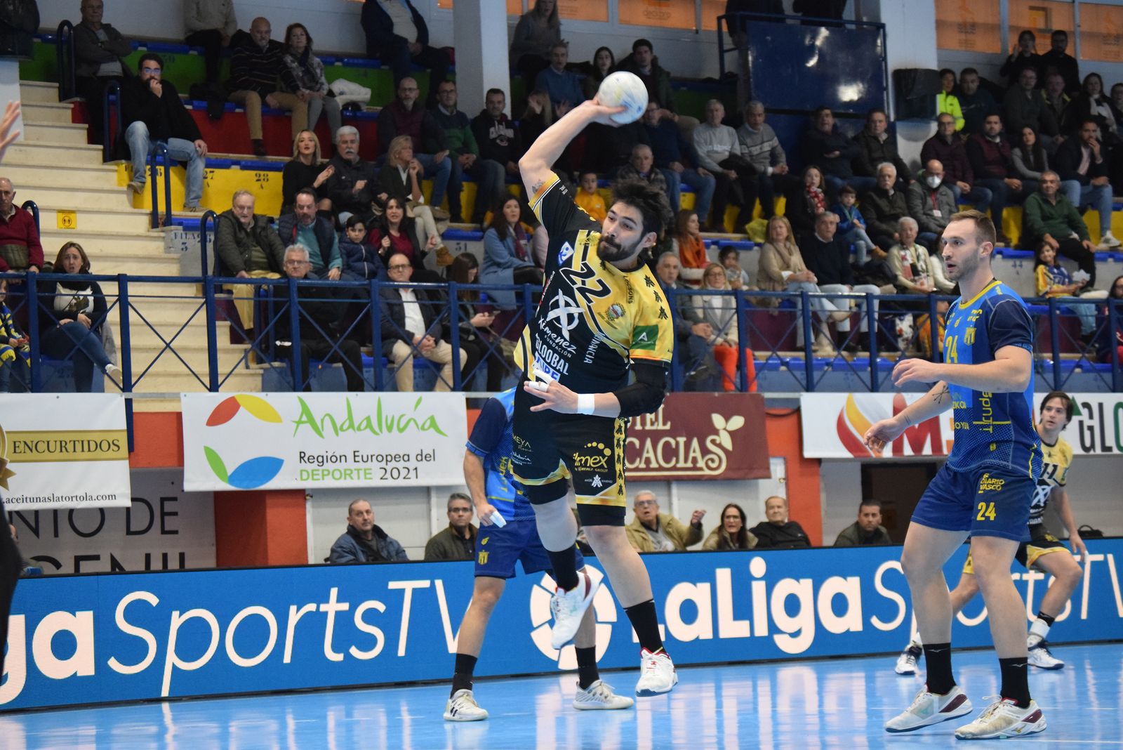 Javi García, en acción.