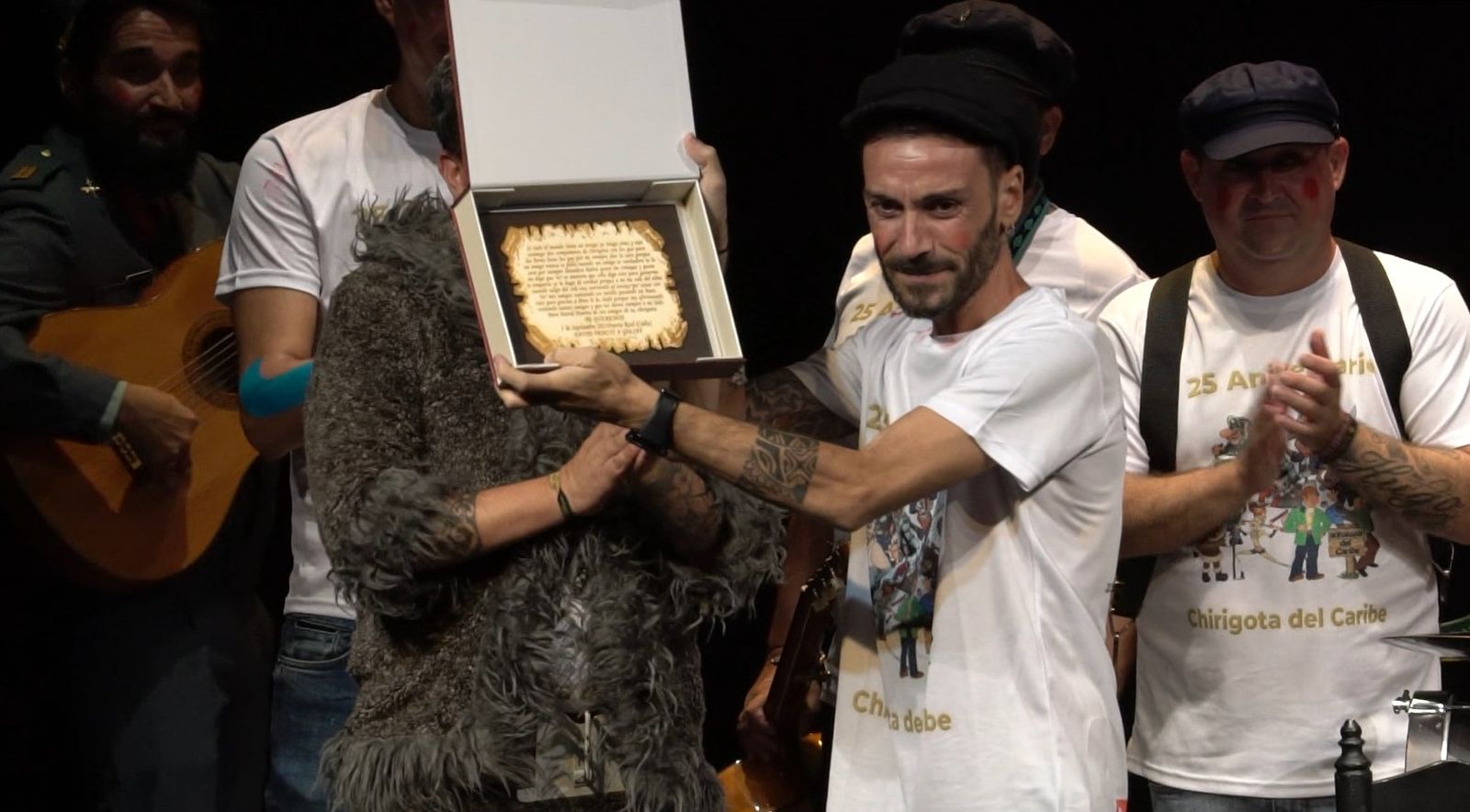 David Huertas recibió un homenaje en el 25 aniversario de la 'Chirigota del Caribe', en septiembre del pasado año,