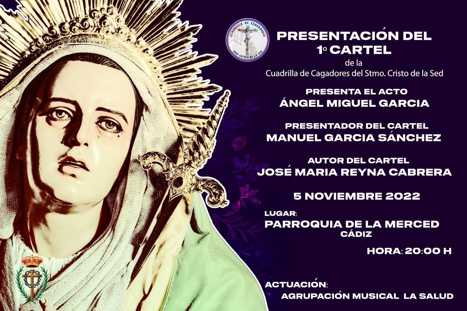 La cuadrilla de cargadores del Cristo de la Sed de Cádiz presenta su cartel