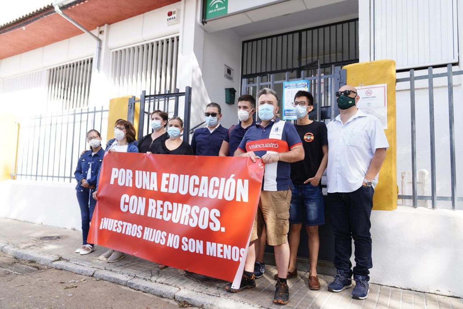 Protesta en el instituto Ricardo Delgado Vizcaíno en Pozoblanco.