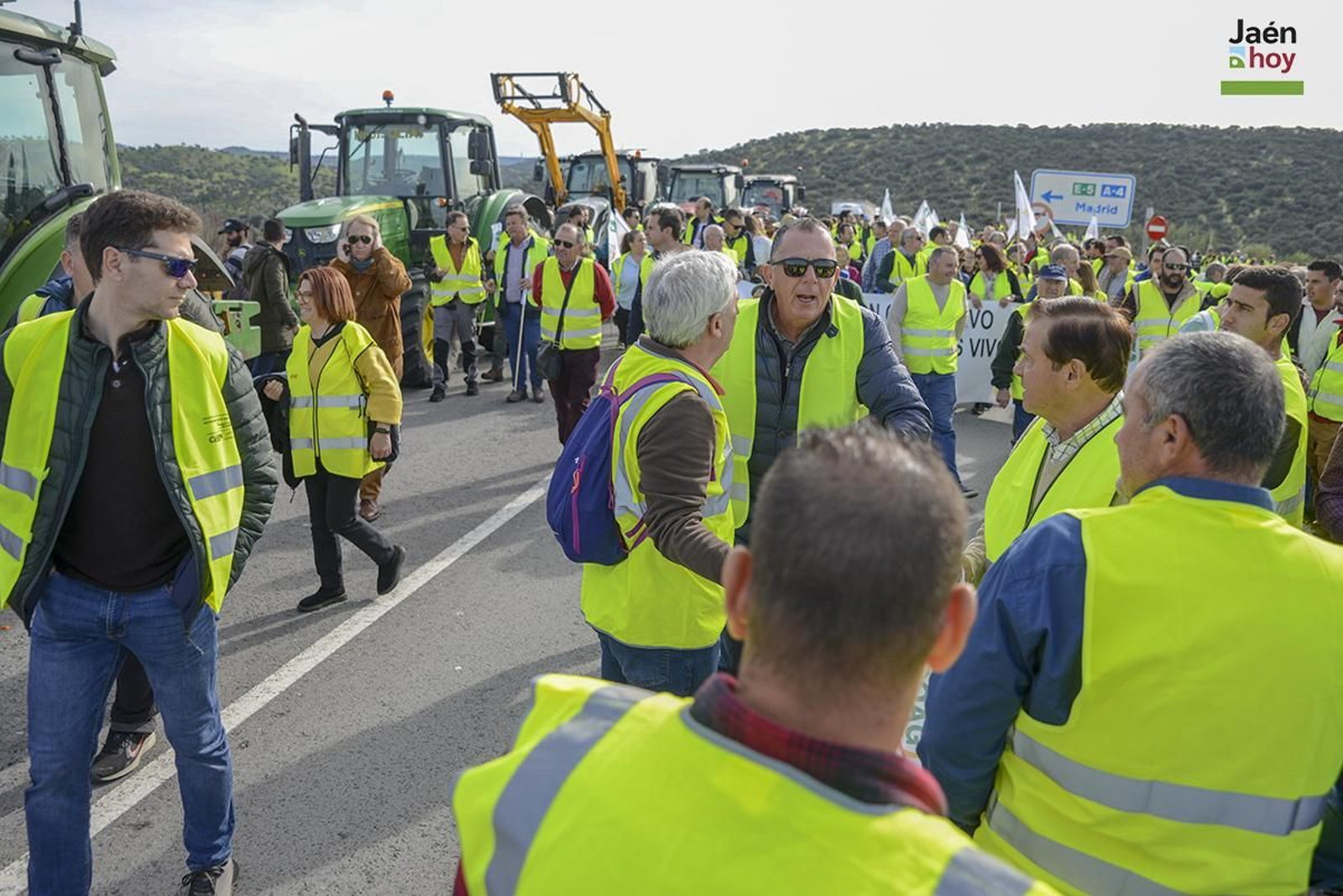 El campo protesta en Jaén por las medidas de la PAC.