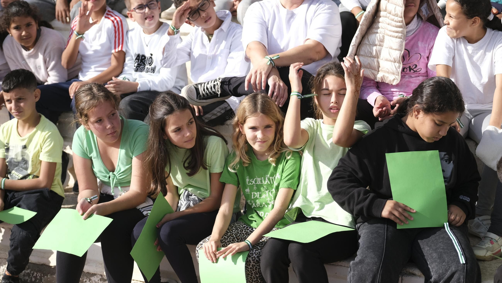 Día de la Bandera de Andalucía en el Colegio Virgen del Mar de Cabo de Gata, en imágenes